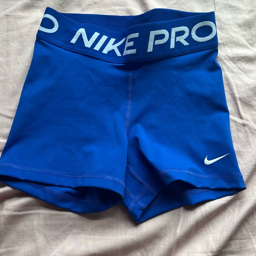 Nike Blue Athletic Shorts with Compression Fit
